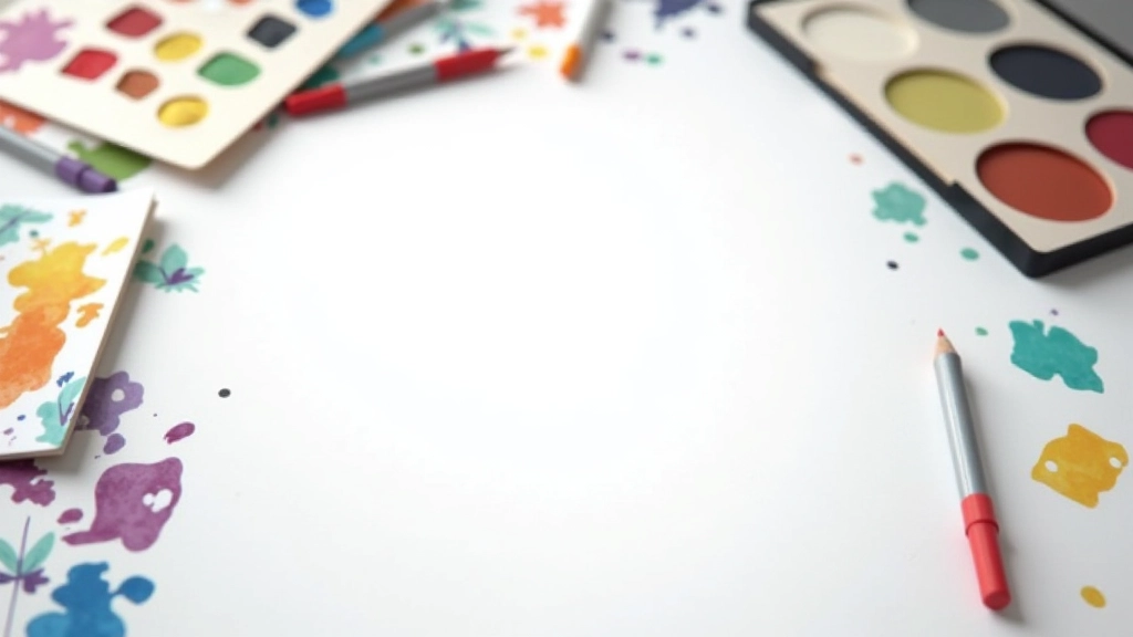 Colorful CSS color palette swatches and design sketches spread across a light workspace with markers
